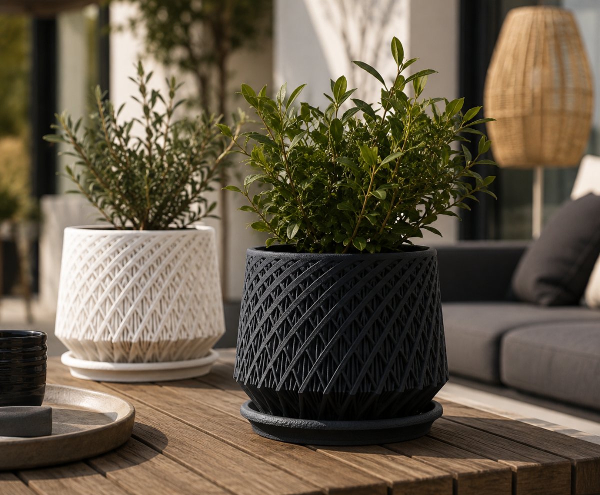 CACHE-POT KAIRO — Déco intérieure imprimé en 3D en France, vue 3