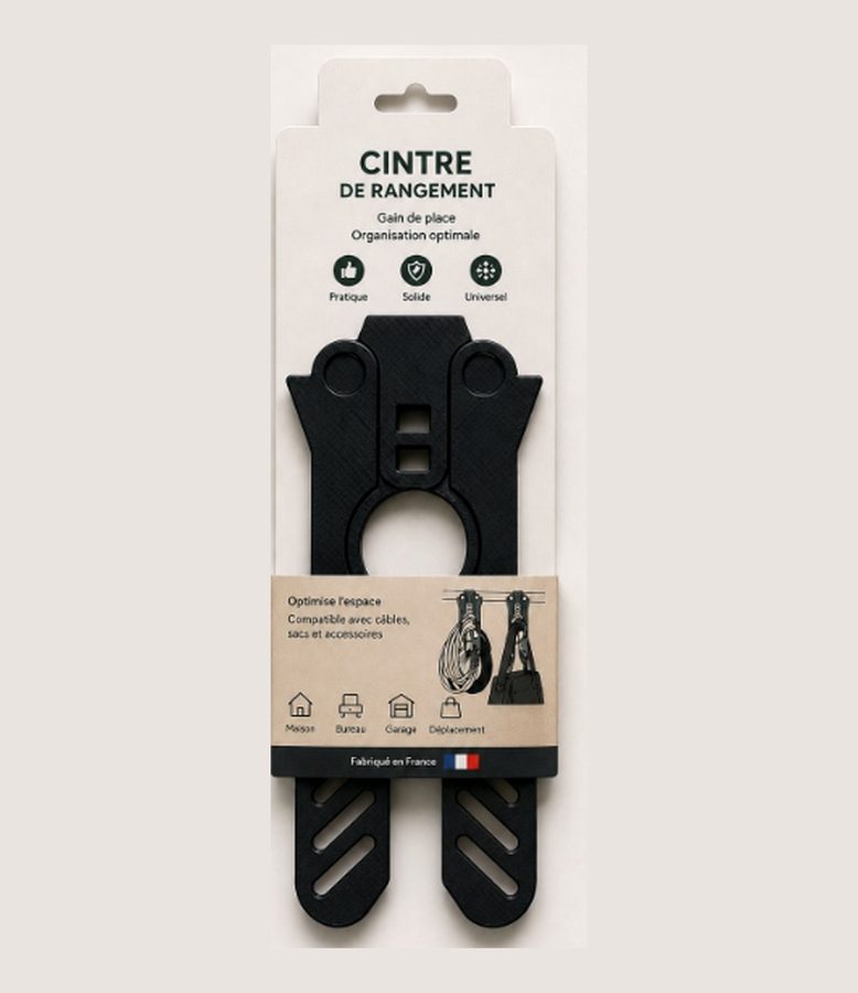 CINTRE DE RANGEMENT Lot de 100 pièces — Personnalisé & cadeaux imprimé en 3D en France, vue 2
