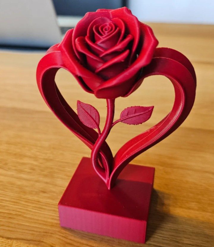 CŒUR DE ROSE ÉTERNELLE - lot de 10 pieces — Déco intérieure imprimé en 3D en France, vue 2