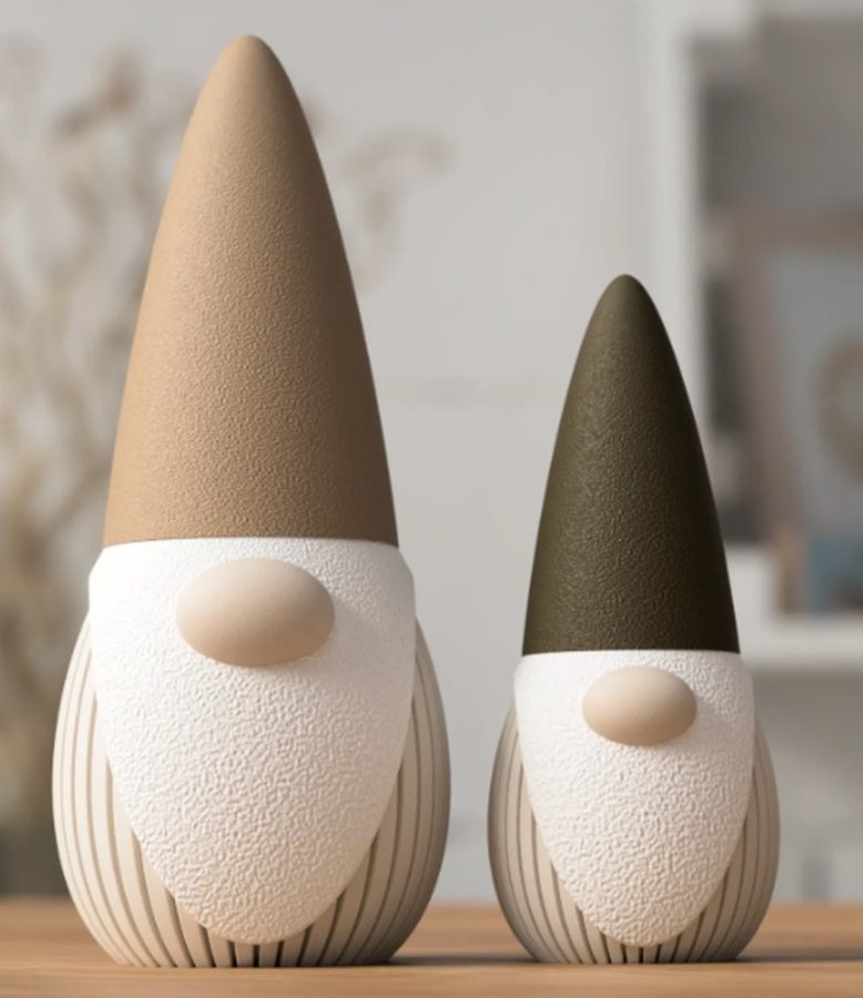 GNOME TOMTE — ESPRIT NORDIQUE couple lot de 2 pièce — Déco intérieure imprimé en 3D en France, vue 2