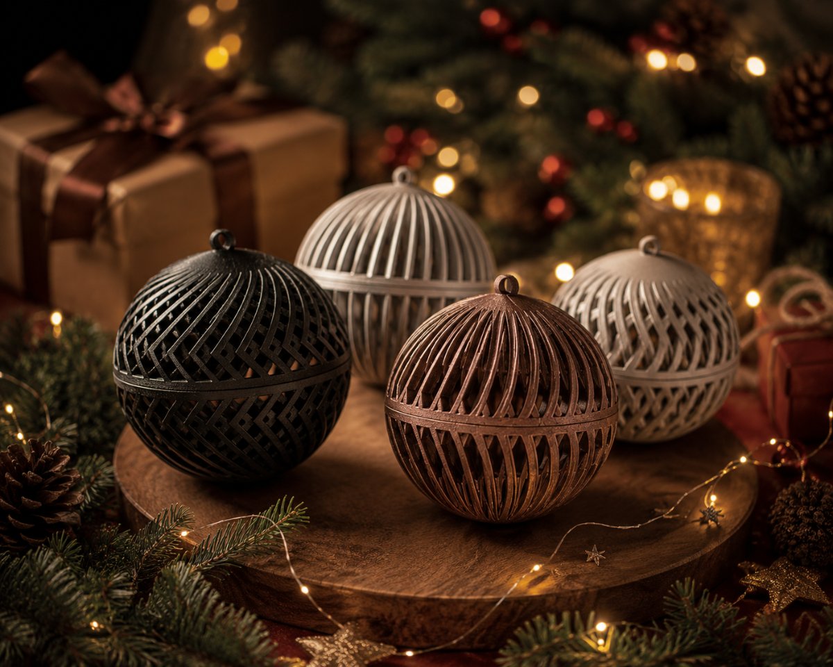 ORNEMENTS — Noël lot de 4 piece — imprimé 3D Made in France