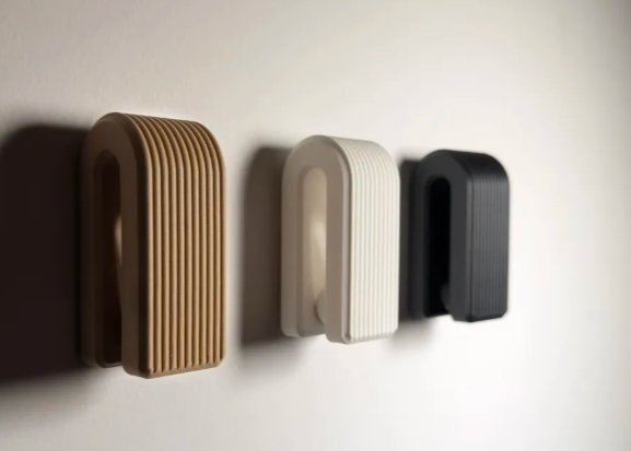 Hook Trio · Porte-Serviettes lot de 3 pièce — Déco intérieure imprimé en 3D en France, vue 3