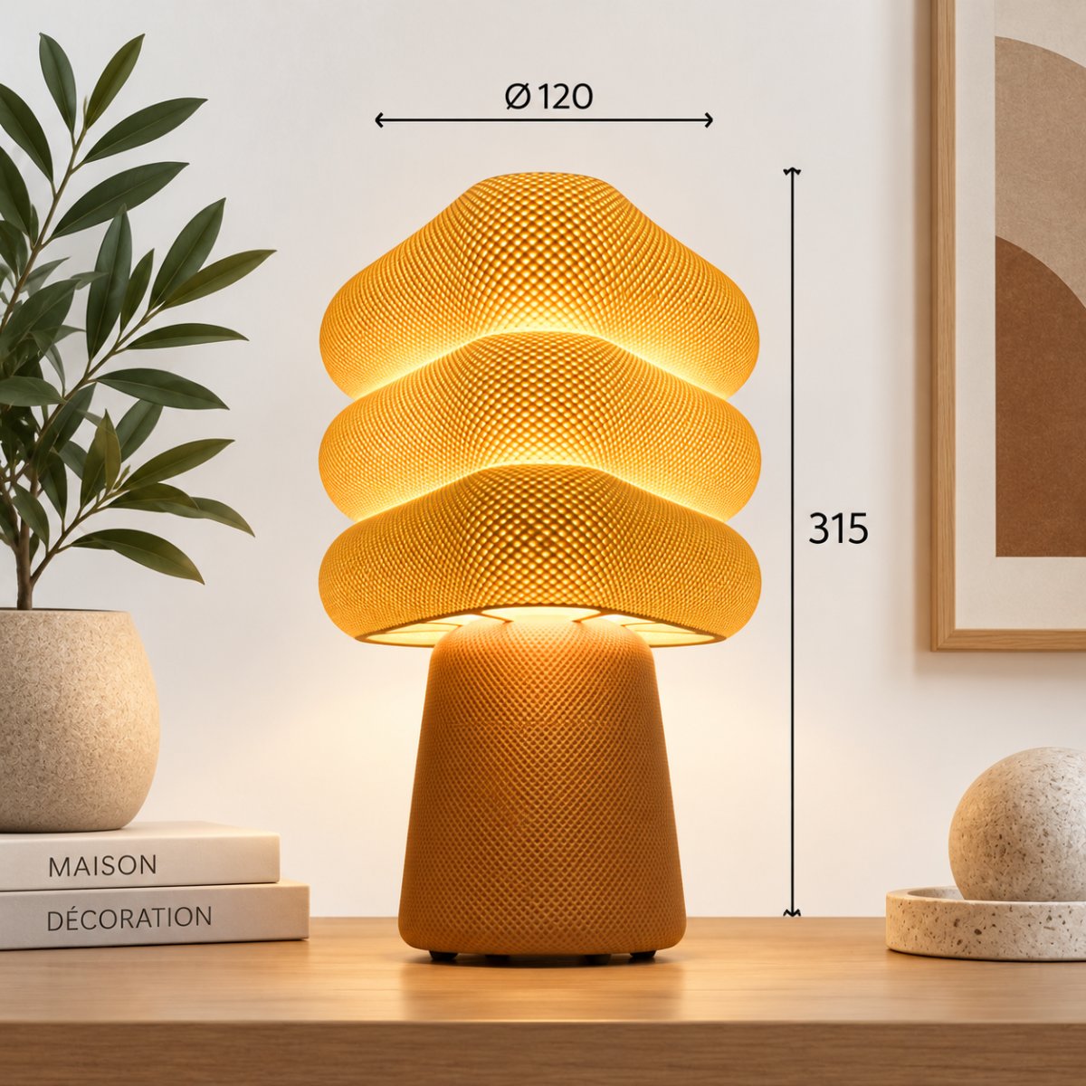 L'HARMONIE — Lampe décorative — Déco intérieure imprimé en 3D en France, vue 2