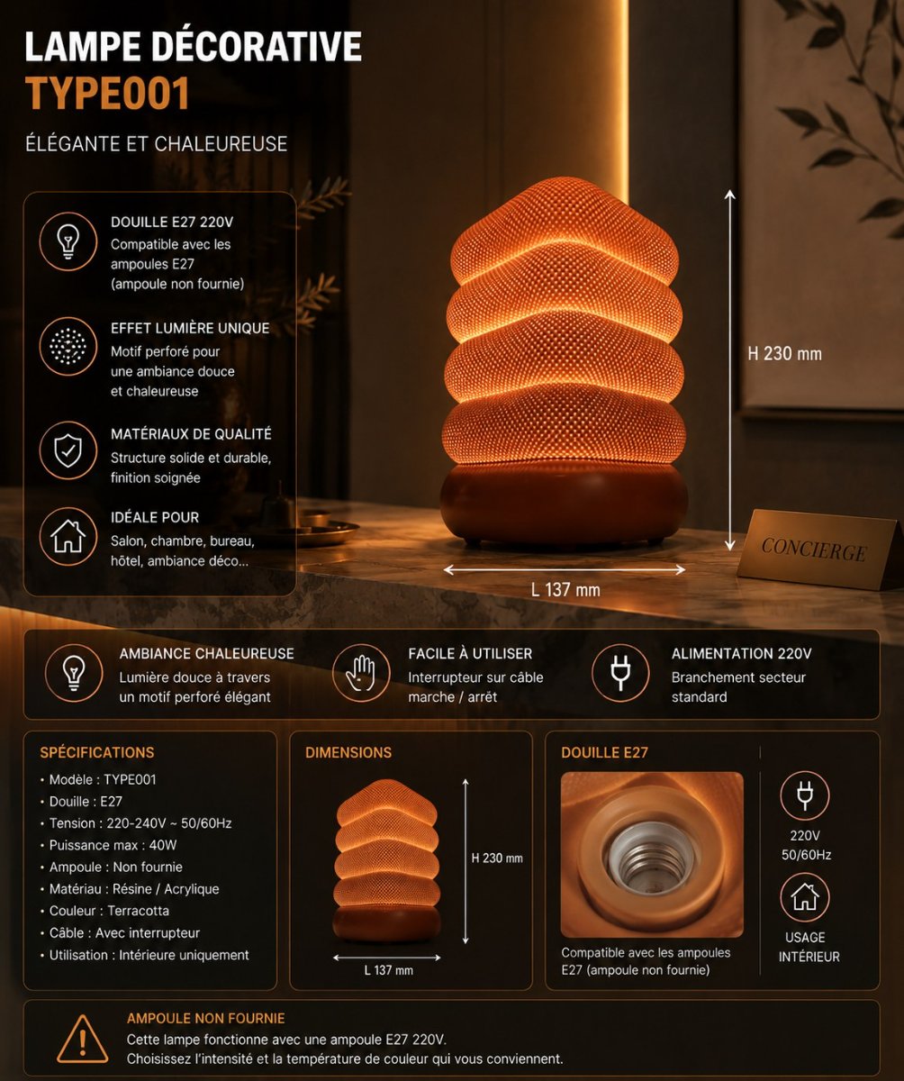 LA COCOON — Lampe organique — Déco intérieure imprimé en 3D en France, vue 2