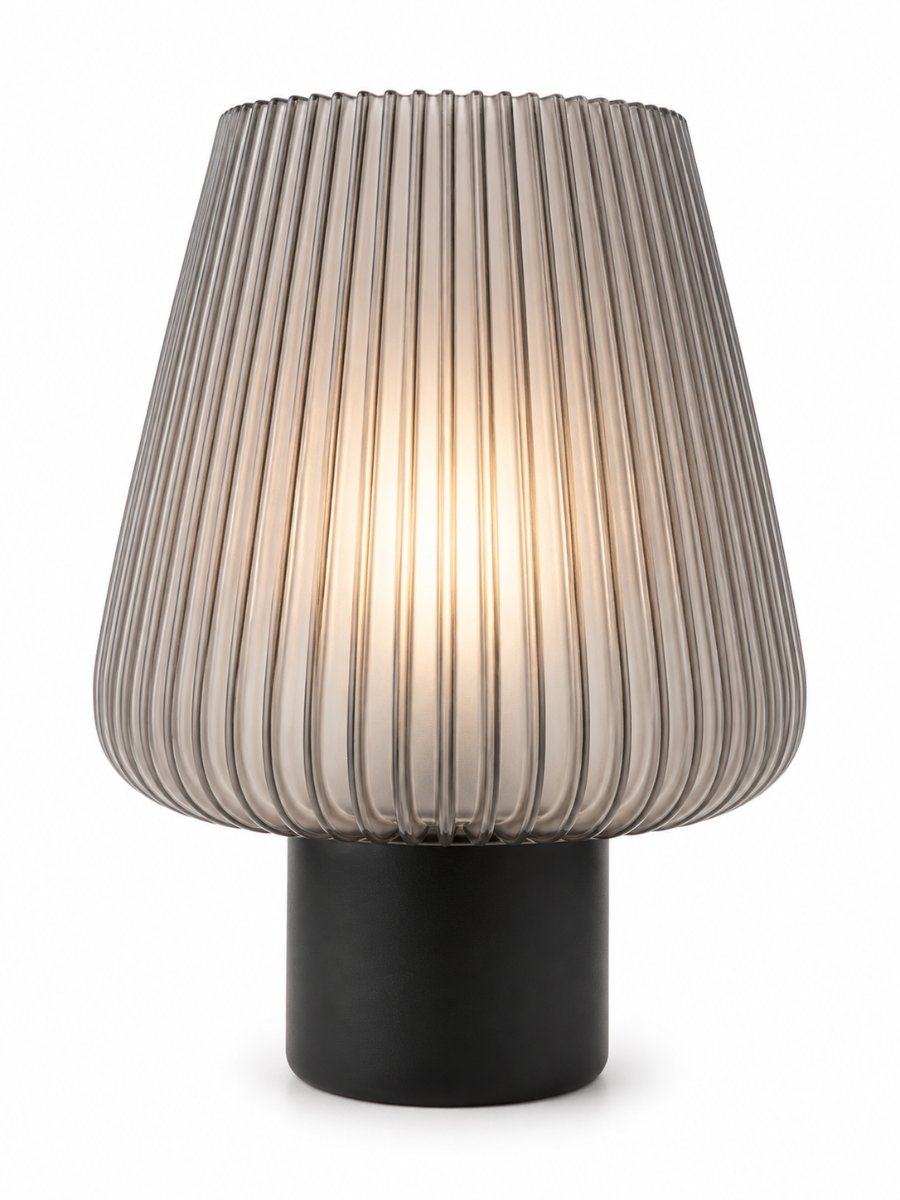 LAMPE COROLLE noire — imprimé 3D Made in France