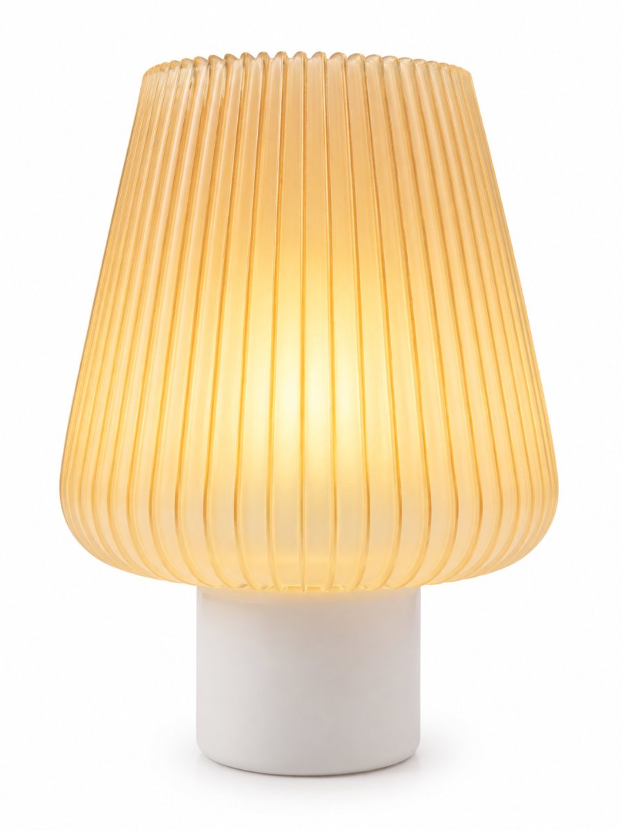 LAMPE COROLLE orange — imprimé 3D Made in France