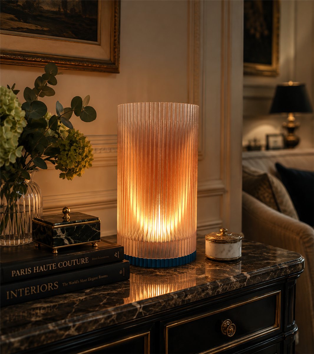 L'ÉCLAT — Lampe striée — imprimé 3D Made in France
