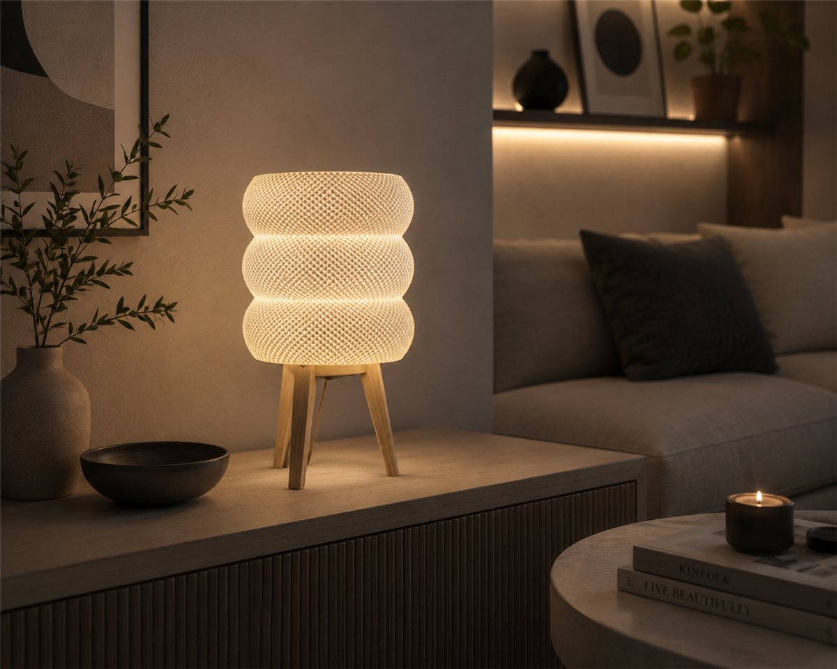 LA BULLE — Lampe texturée — imprimé 3D Made in France
