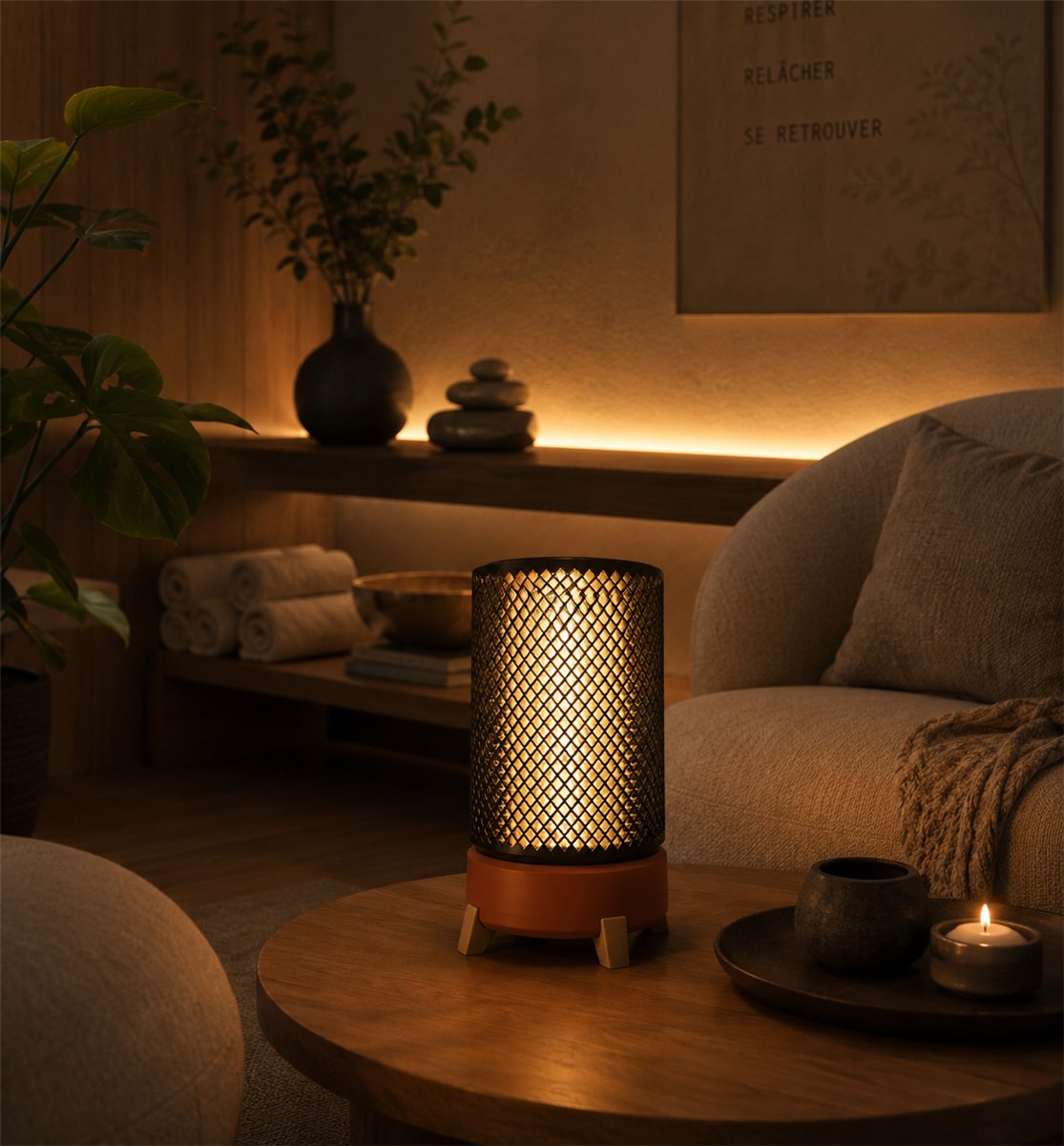 LA MAILLE — Lampe ajourée — imprimé 3D Made in France