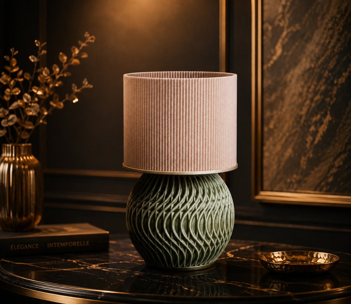 LAMPE UMBER — Déco intérieure imprimé en 3D en France, vue 3