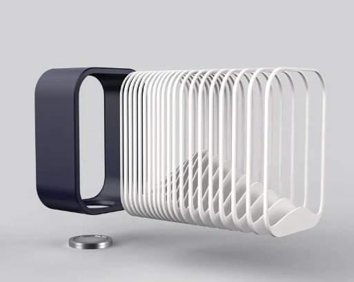 Lampe Wave — Effet vague lumineux — Déco intérieure imprimé en 3D en France, vue 4