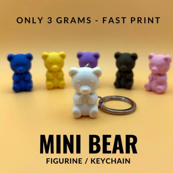 MINI OURSON — FIGURINE — imprimé 3D Made in France
