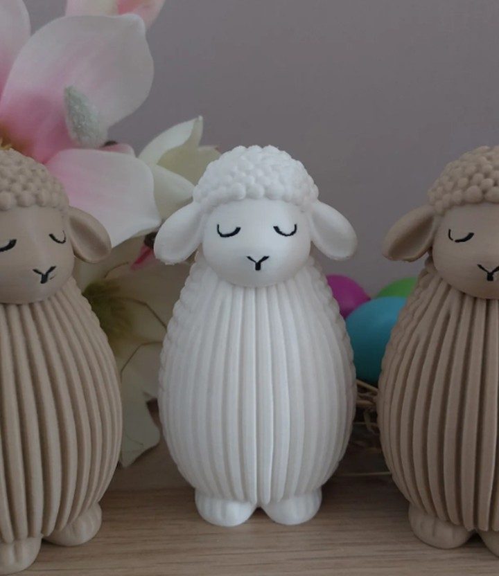 MOUTON PRINTEMPS —paque lot de 3 piece — Déco intérieure imprimé en 3D en France, vue 2