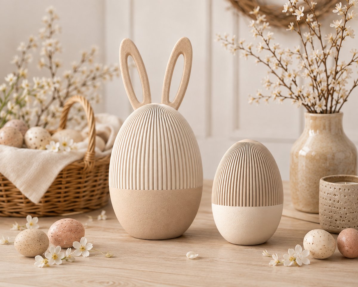 ŒUF JAPANDI — VASE & BOÎTE lot de 2 piece — imprimé 3D Made in France
