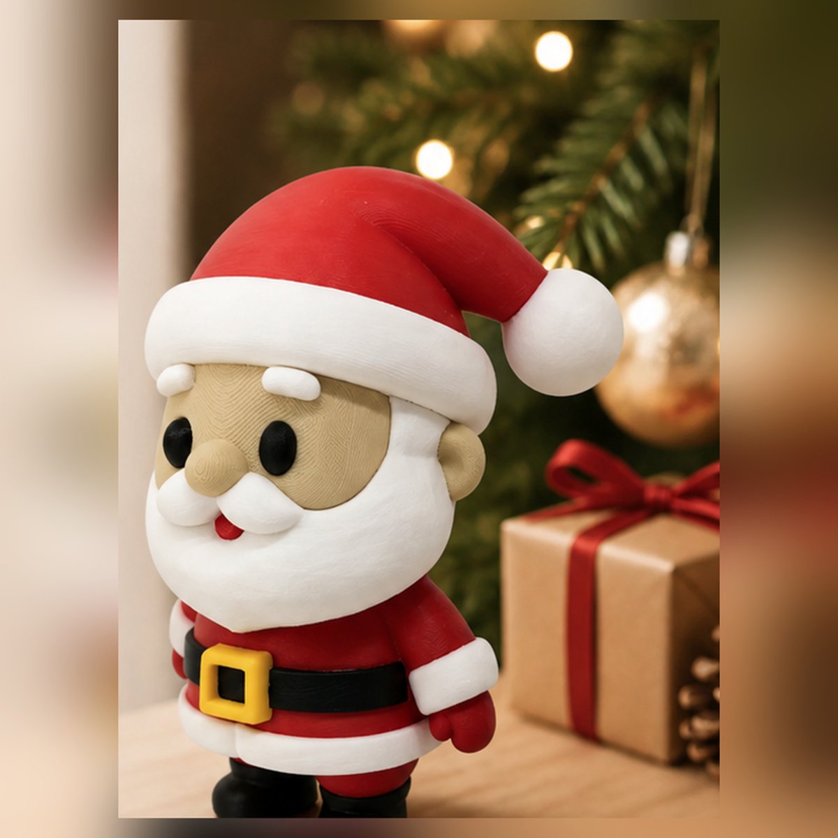 PÈRE NOËL — SUJET À POSER — Déco intérieure imprimé en 3D en France, vue 3