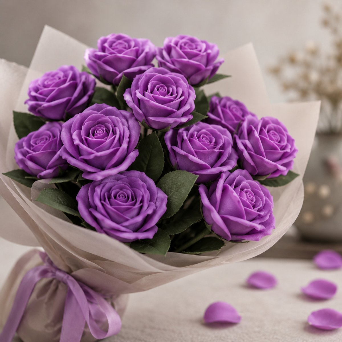 PÉTALE DE VELOURS — ROSE lot 100 pièces — Déco intérieure imprimé en 3D en France, vue 3
