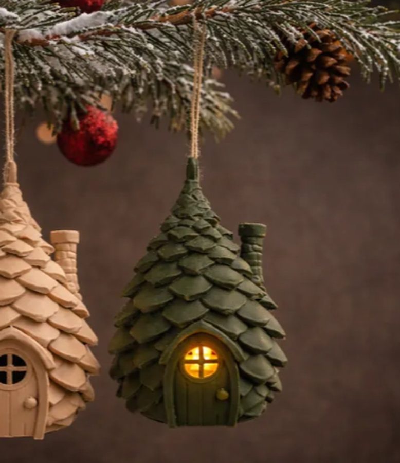 POMME DE PIN — SUSPENSION NOËL lot de 3 unité — Déco intérieure imprimé en 3D en France, vue 2
