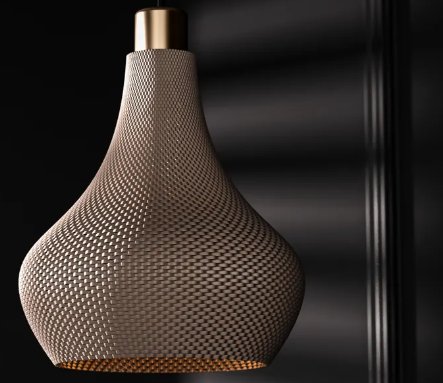 Suspension Goutte — Abat-jour texturé lot de 3 lampes — Déco intérieure imprimé en 3D en France, vue 5