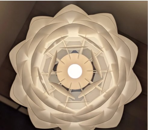 Suspension Lotus — Abat-jour fleur — imprimé 3D Made in France