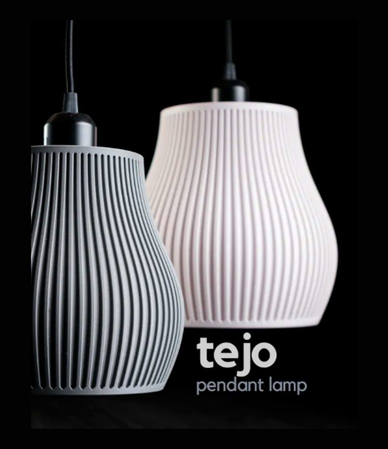 SUSPENSION TEJO — ABAT-JOUR PLISSÉ — imprimé 3D Made in France